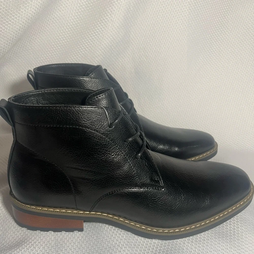 NEW Chukka Style Black Tie Up Shoe Boots For Men
